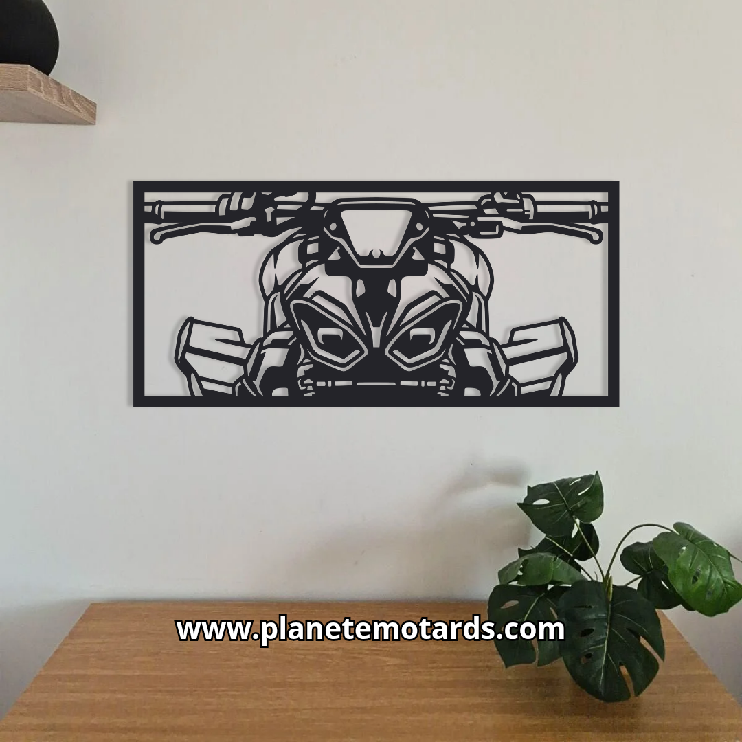 Cadre mural Regard qui tue en acier – déco métal visage intense – fabrication artisanale française