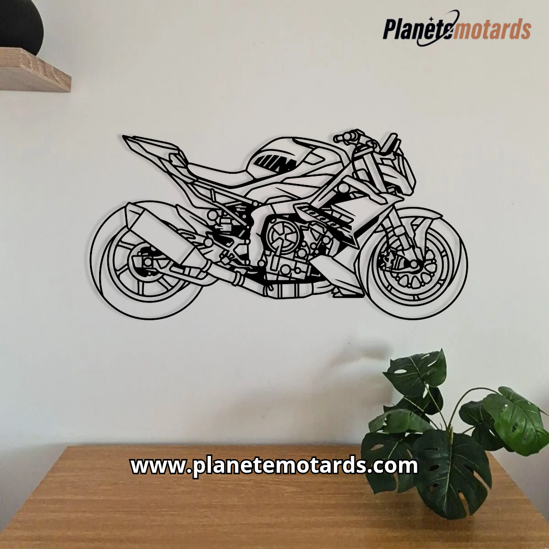 Moto en acier PREMIUM – décoration murale métal – fabrication française artisanale – design haut de gamme