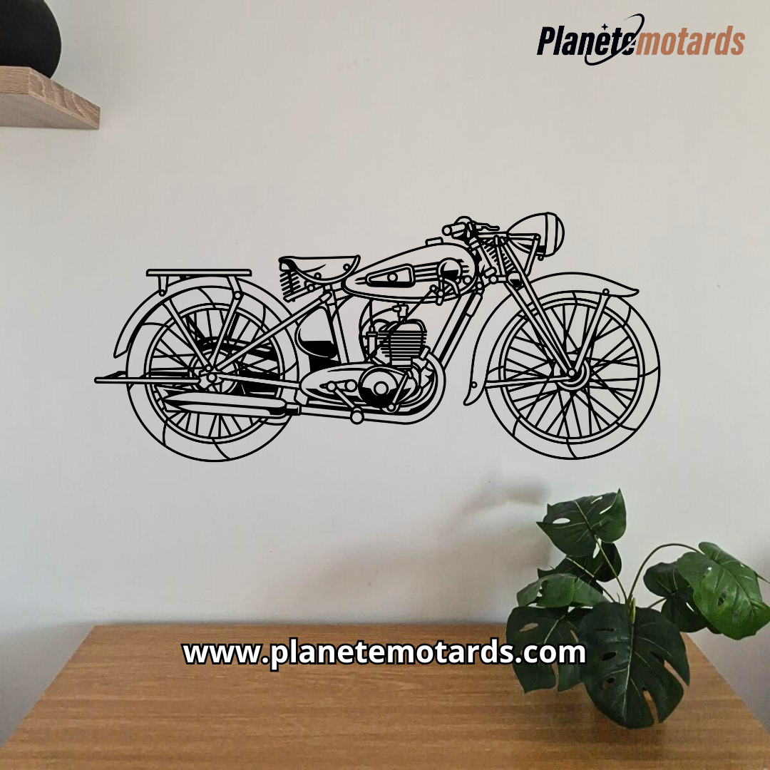 Moto en acier PREMIUM – Déco murale métal haut de gamme