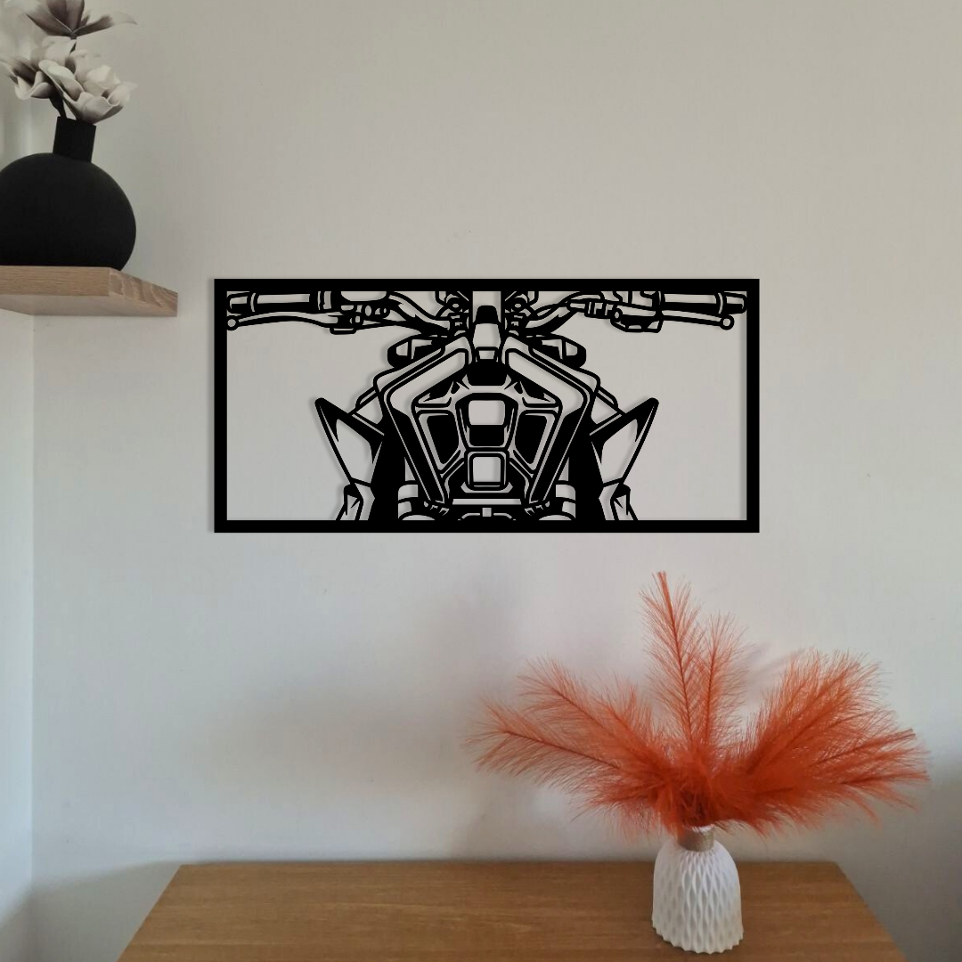 Cadre mural Regard qui tue en acier – déco métal visage intense – fabrication artisanale française