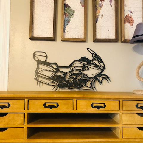 Moto murale 95 cm en acier – décoration métal XXL – fabrication artisanale française