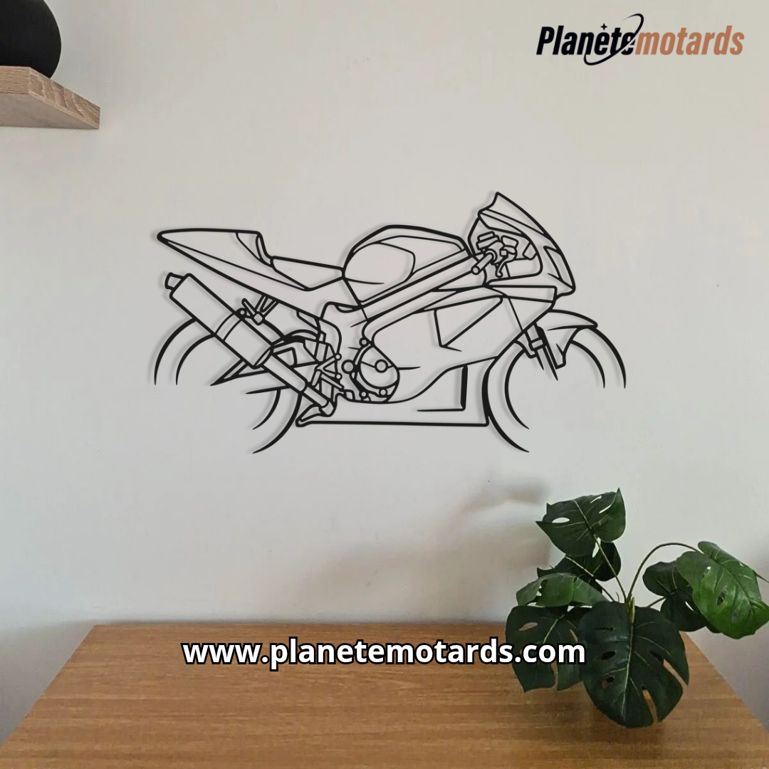 Moto en acier 80 cm – décoration murale métal – fabrication française artisanale