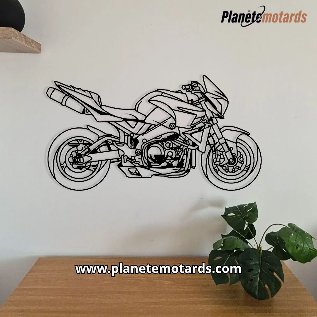 Moto en acier PREMIUM – décoration murale métal – fabrication française artisanale – design haut de gamme