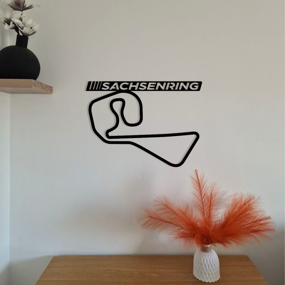 Circuit moto en métal avec texte personnalisé – déco murale – fabrication française artisanale
