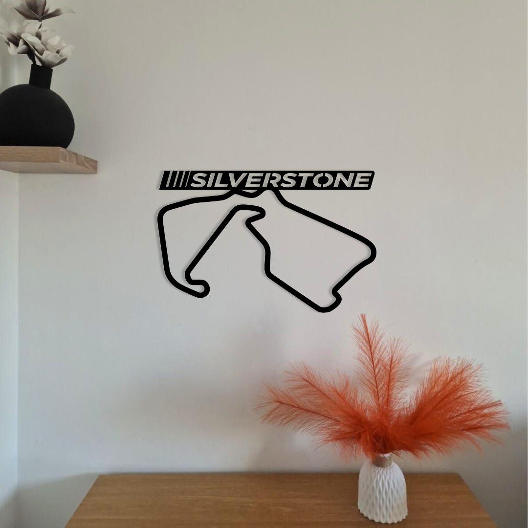 Circuit moto en métal avec texte personnalisé – déco murale – fabrication française artisanale