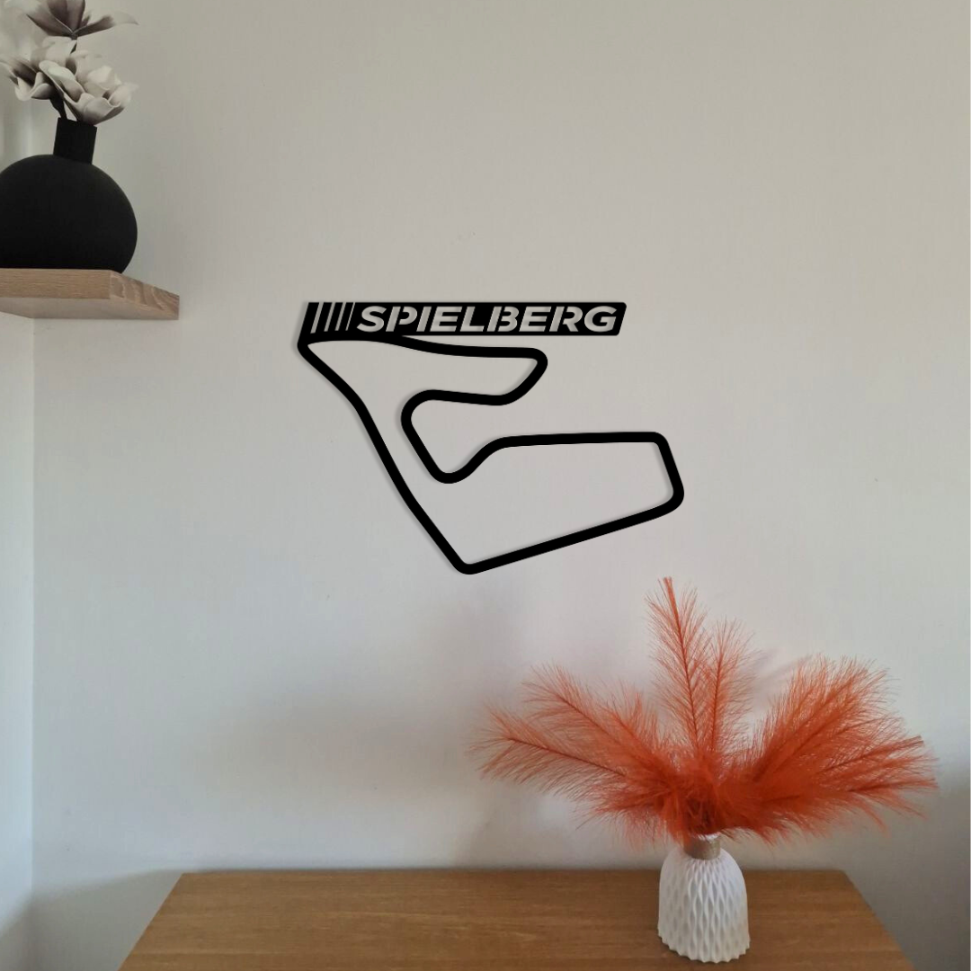 Circuit moto en métal avec texte personnalisé – déco murale – fabrication française artisanale