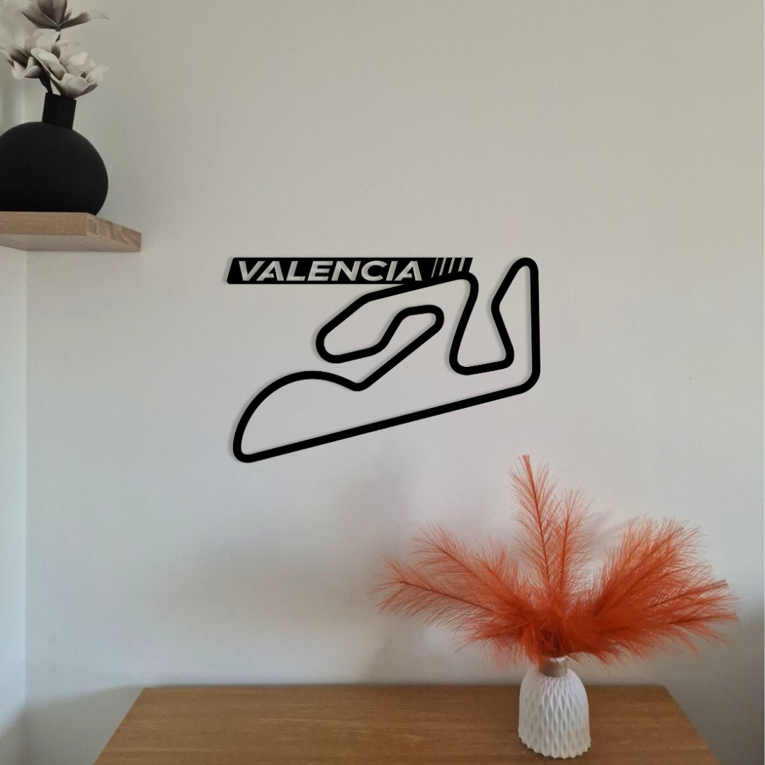 Circuit moto en métal avec texte personnalisé – déco murale – fabrication française artisanale