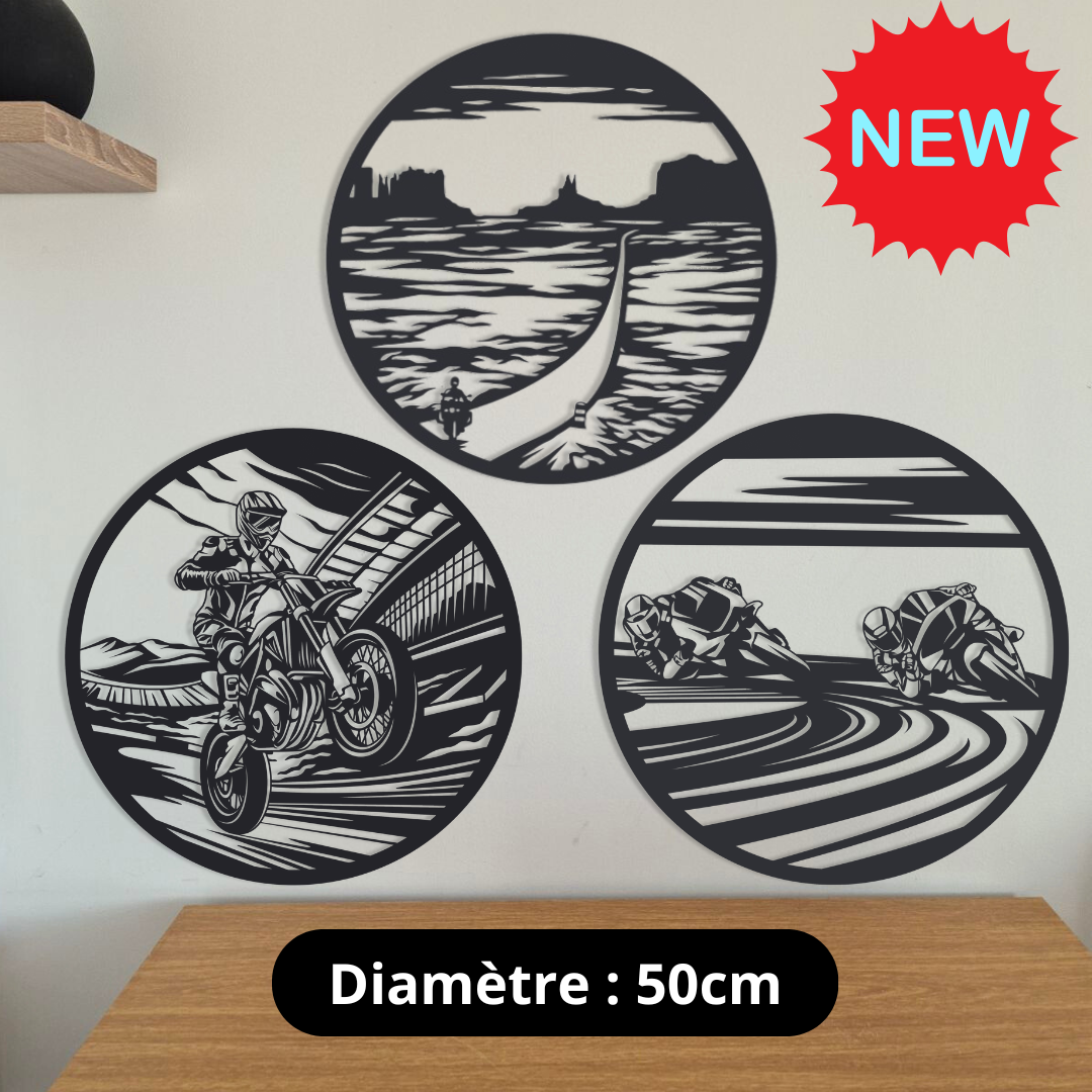 Cadre rond moto