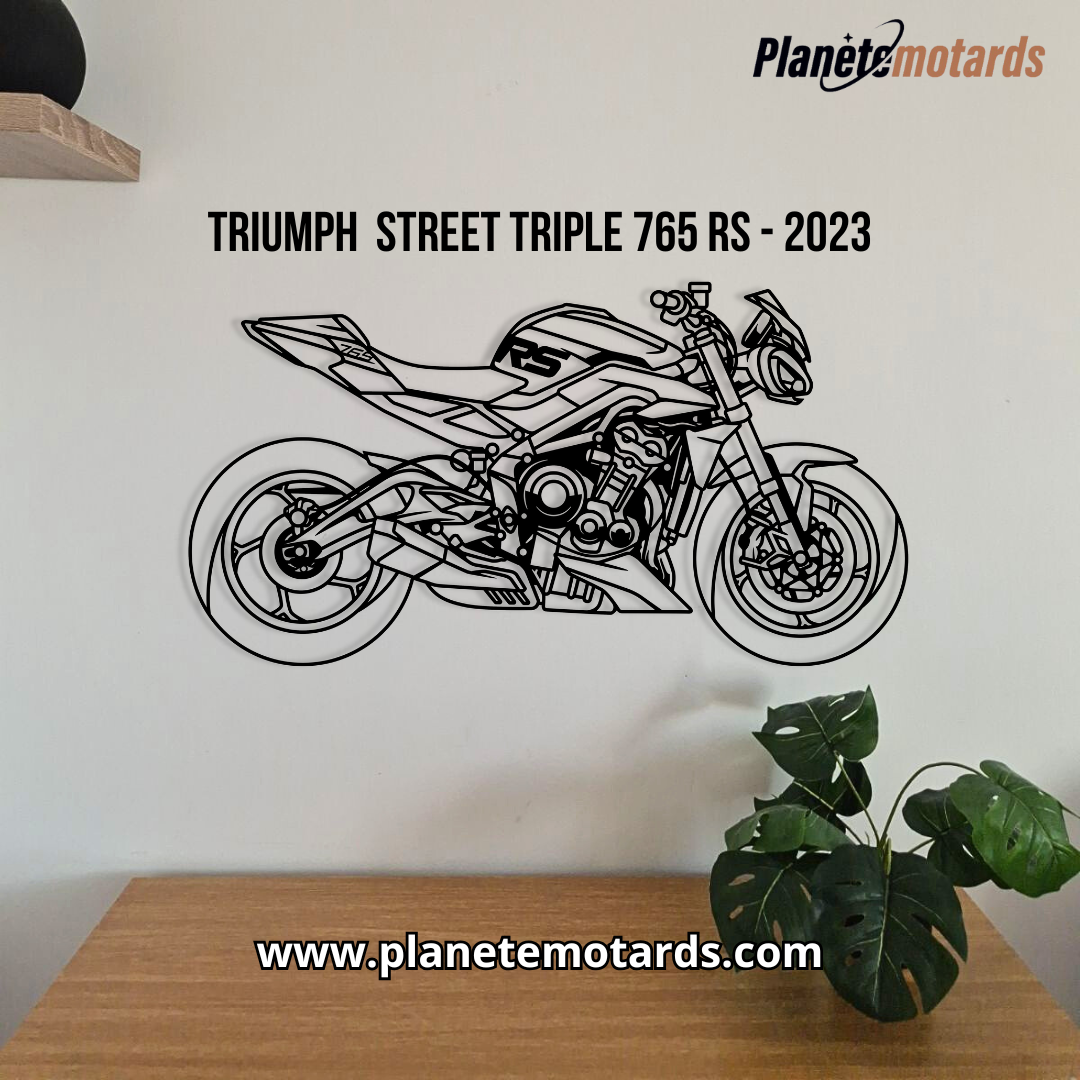 Moto en acier PREMIUM – Déco murale métal haut de gamme