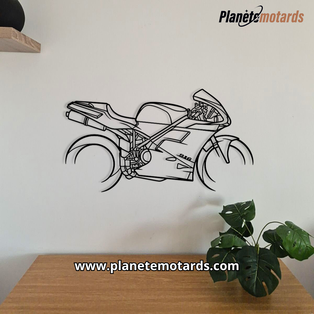 Moto en acier 60 cm – Déco murale métal made in France