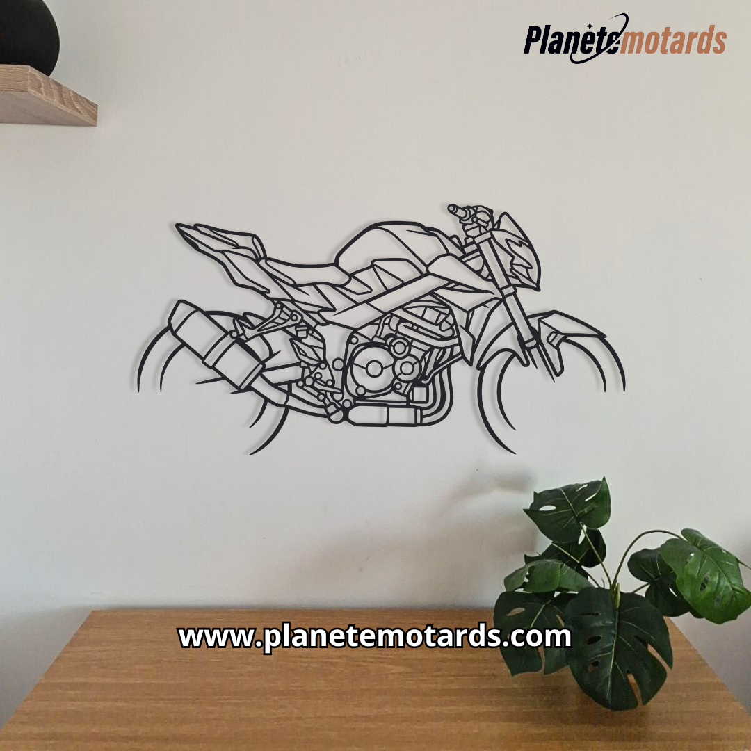 Moto en acier 95 cm – Déco murale métal XXL fabriqué en France