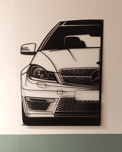 Demi face avant voiture – décoration murale en métal – design industriel – fabrication française artisanale