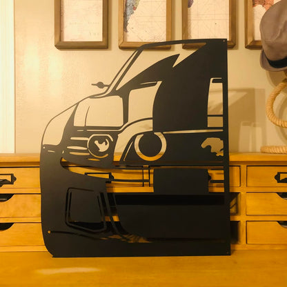Demi face avant voiture – décoration murale en métal – design industriel – fabrication française artisanale