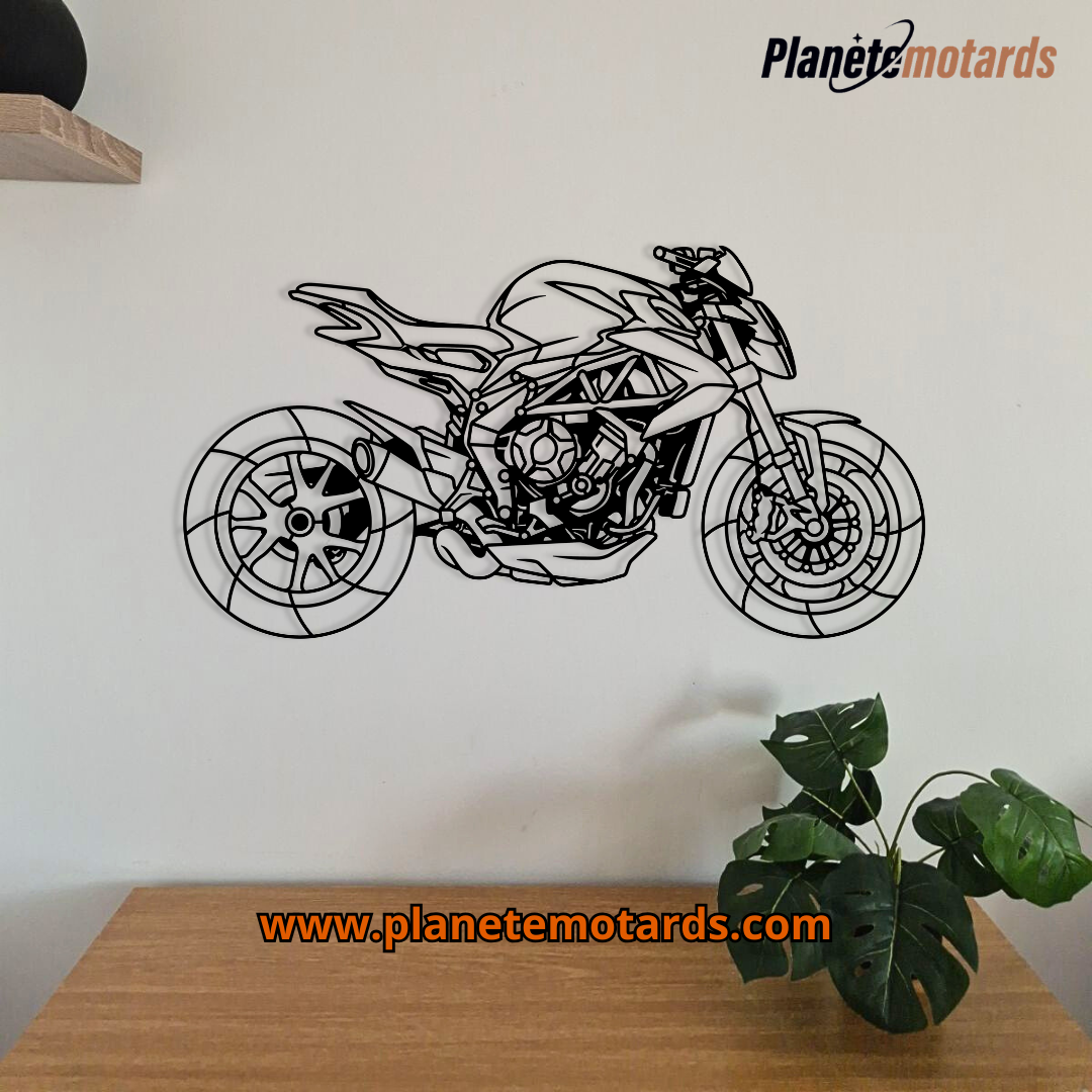 Moto en acier PREMIUM – Déco murale métal haut de gamme