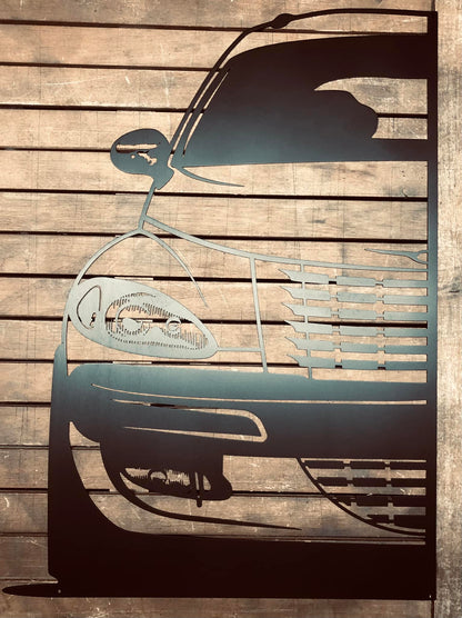Demi face avant voiture – décoration murale en métal – design industriel – fabrication française artisanale