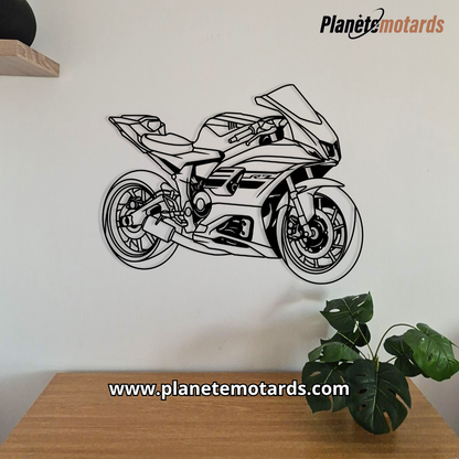 Moto acier 3/4 PREMIUM – Déco murale métal fabriqué en France