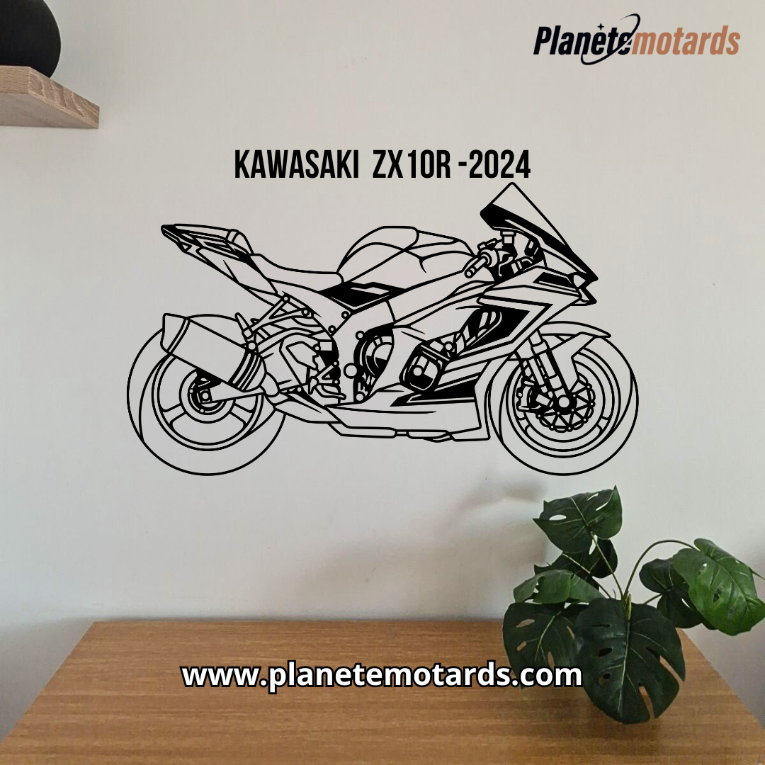 Moto en acier PREMIUM – Déco murale métal haut de gamme