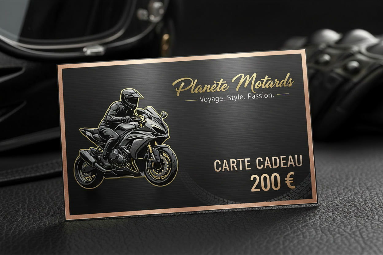 Carte cadeau Planète Motards 200€ contour or rose