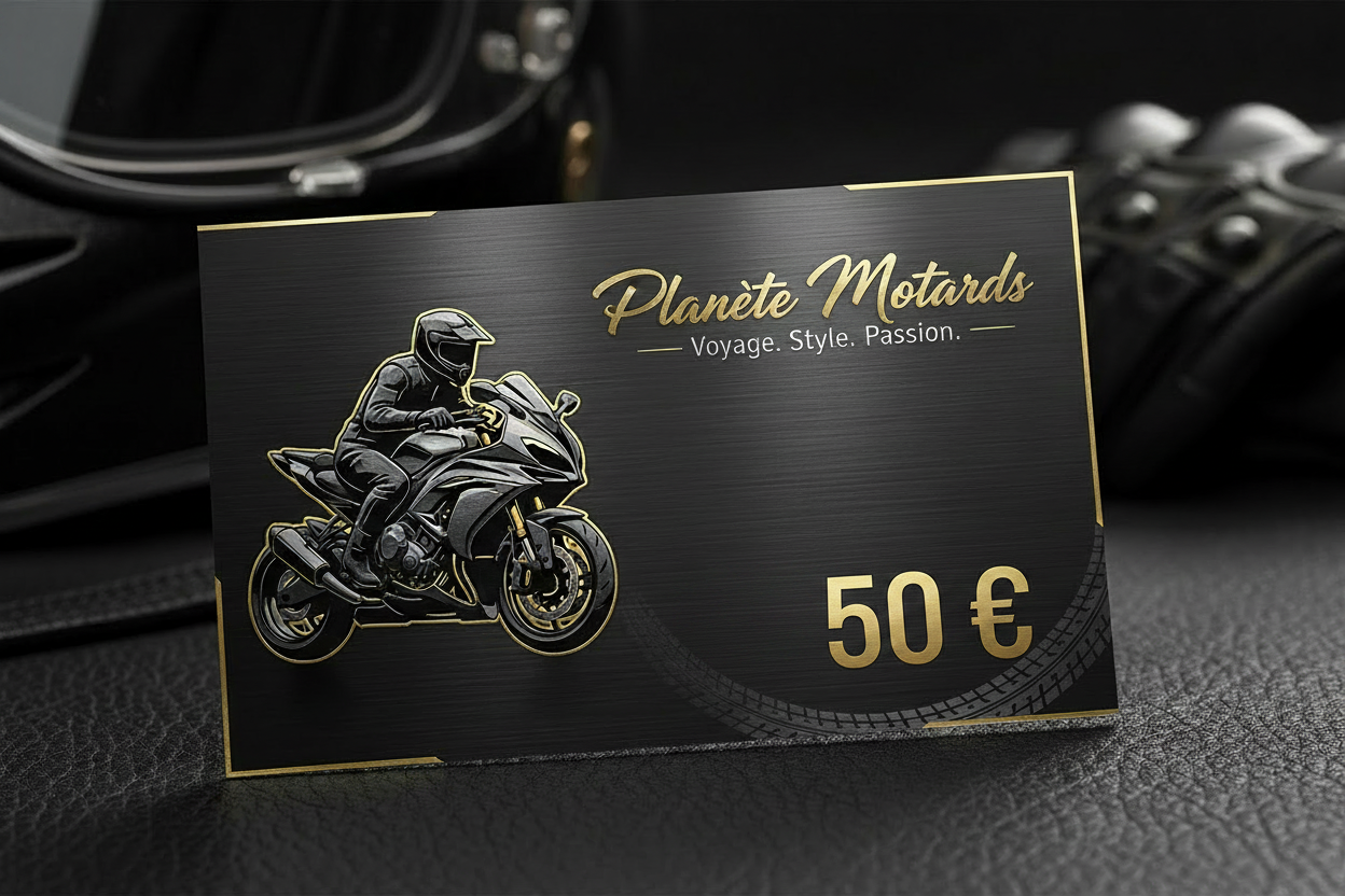 Carte cadeau Planète Motards 50€ contour bronze