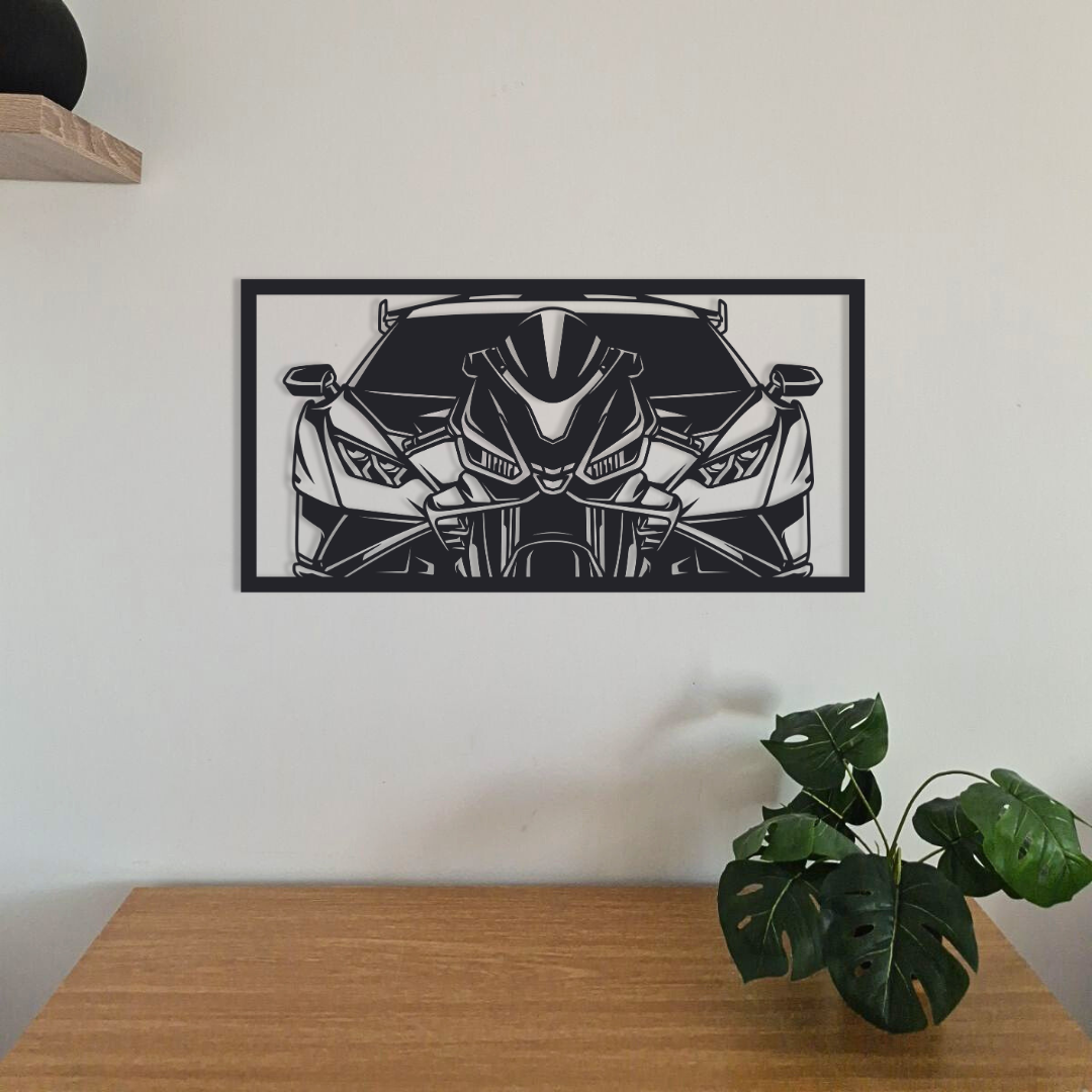 Cadre acier "Moto/Voiture" personnalisable.