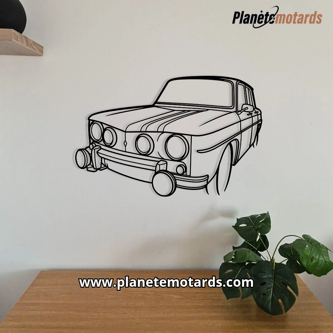 Silhouette voiture murale en acier – déco métal profil auto – fabrication française – design épuré