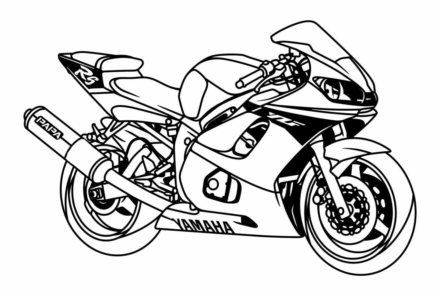 Moto acier 3/4 PREMIUM – Déco murale métal fabriqué en France