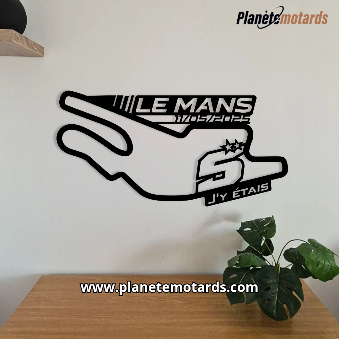 Plaque souvenir J'y étais GP Le Mans 11/05/2025 Zarco en acier découpé laser – souvenir spectateur MotoGP made in France