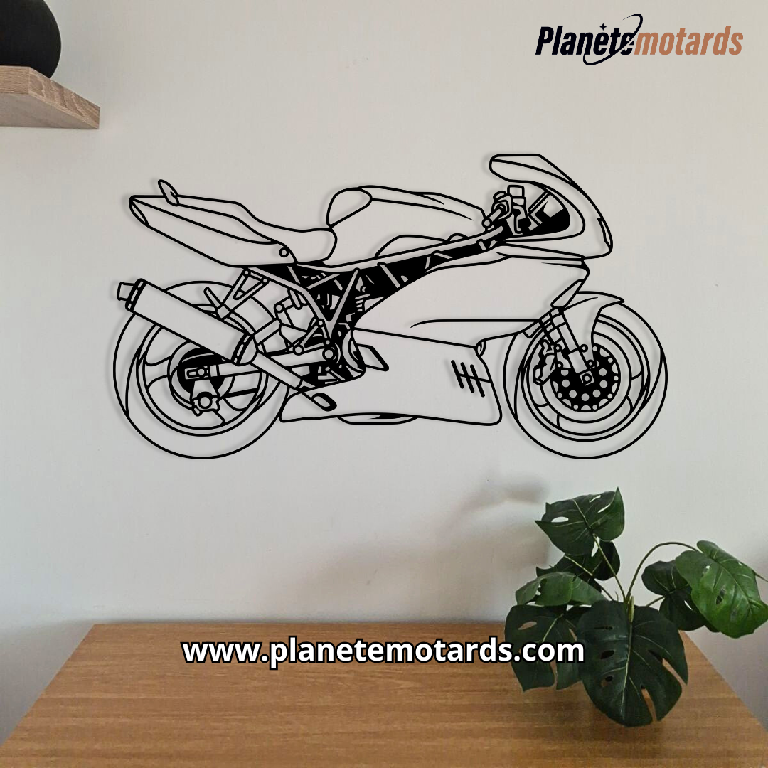 Moto en acier PREMIUM – Déco murale métal haut de gamme