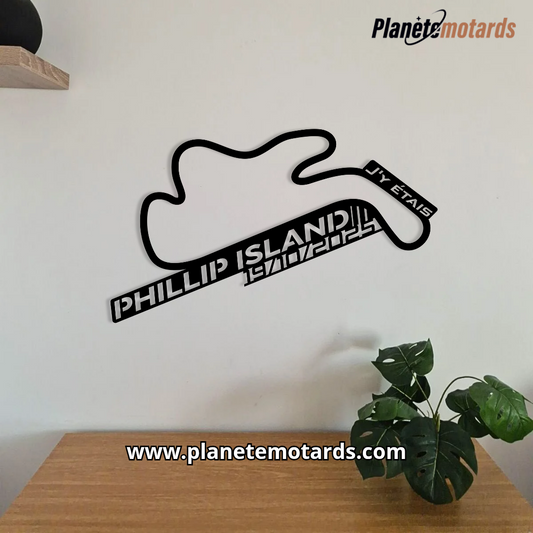 Plaque souvenir circuit Phillip Island 19/10/2025 en acier découpé laser – GP d'Australie MotoGP made in France