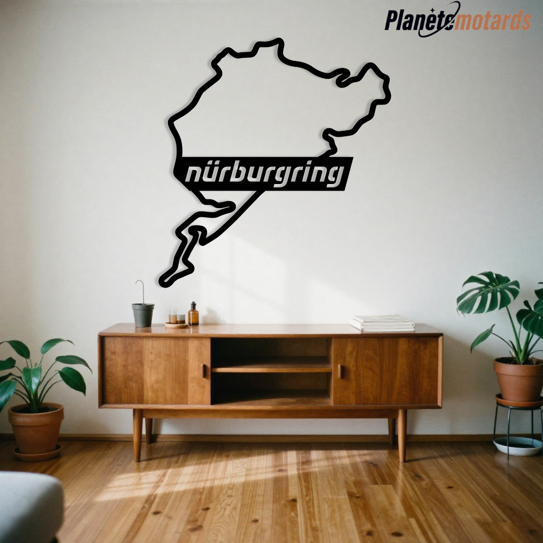 Circuit Nurburgring en Acier – Déco Murale Mythique
