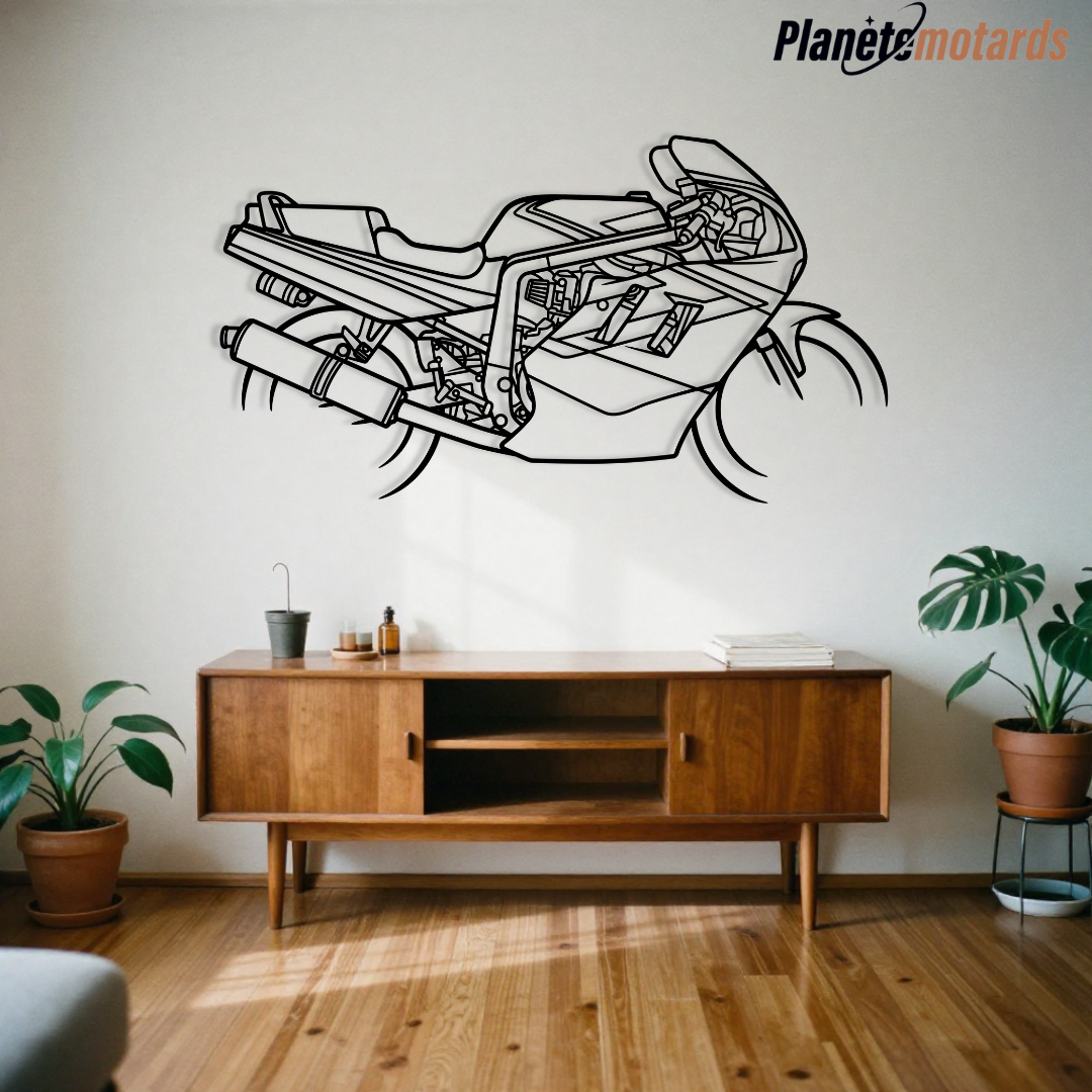 Moto en Acier 60 cm – Déco Murale Métal Artisanale Française