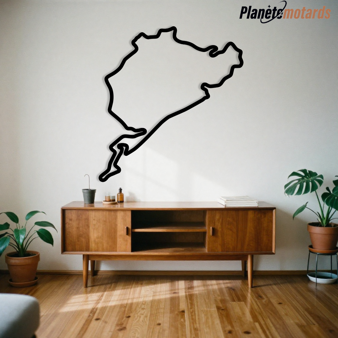 Circuit Nurburgring en Acier – Déco Murale Mythique