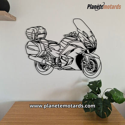 Moto acier 3/4 PREMIUM – Déco murale métal fabriqué en France