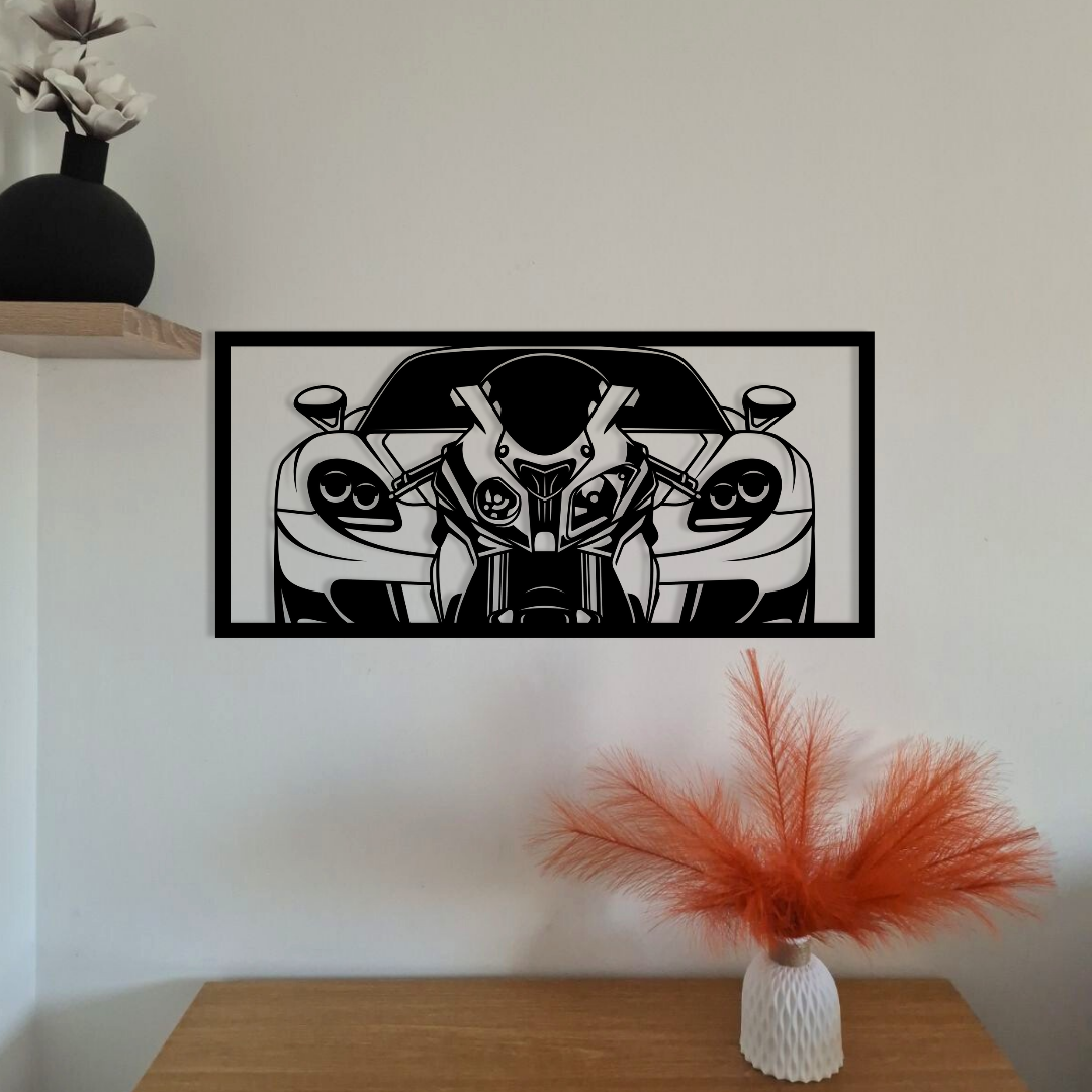 Cadre acier personnalisé Moto ou Voiture – Déco murale unique