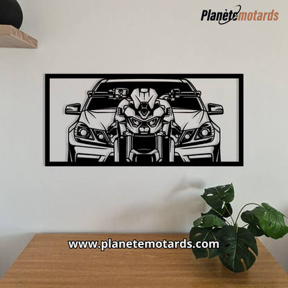 Cadre acier personnalisé Moto ou Voiture – Déco murale unique