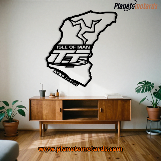 Circuit TT Île de Man en Acier – Déco Murale Course Mythique