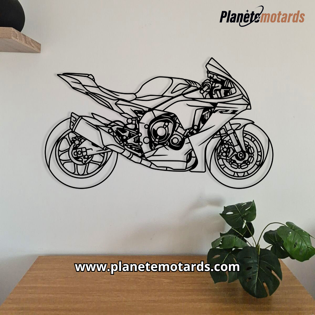 Moto en acier PREMIUM – Déco murale métal haut de gamme