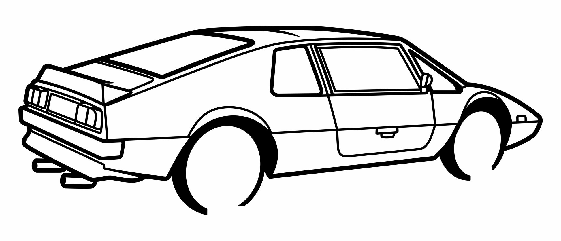 Silhouette voiture en acier mural – déco murale contemporaine made in France