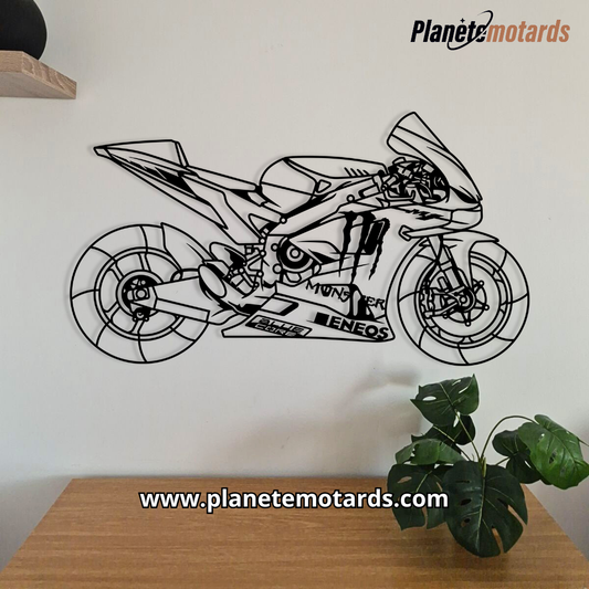 MotoGP Premium 80cm– Déco murale métal moto de course / GP