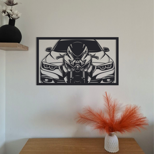 Cadre acier "Moto/Voiture" personnalisable.